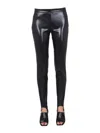 Dsquared2 Black Faux Leather Stirrup Leggings