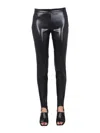 Dsquared2 Black Faux Leather Stirrup Leggings In Black