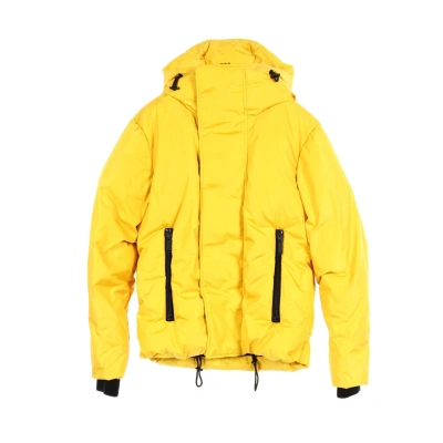 Dsquared2 Sports Jacket Down Jacket Logo Nylon Hooded In Yellow