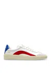 Dsquared2 Low-top Leather Sneakers Rubber Sole In Multi