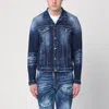 Dsquared2 Distressed Denim Jacket With Button-up Front In Blue