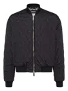 Dsquared2 Diamond-quilted Bomber Jacket In Black