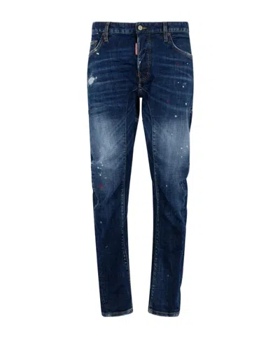 Dsquared2 Spot Biker Jeans In Blue