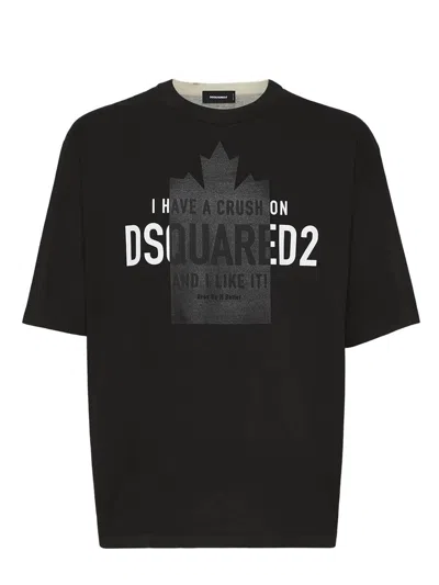DSQUARED2 DSQUARED2 SPRAY DYED LOOSE FIT CRUSH T-SHIRT