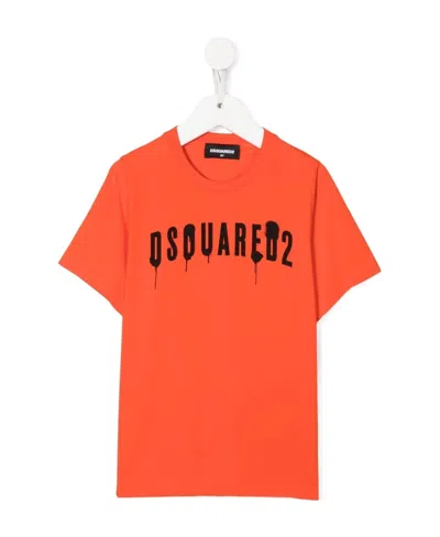 DSQUARED2 DSQUARED2 KIDS LOGO PRINTED CREWNECK T-SHIRT