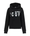 Dsquared2 Spray-paint Icon Print Hoodie In Black