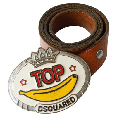 Pre-owned Dsquared2 Spring 2005 Top Banana Buckle Belt In Brown