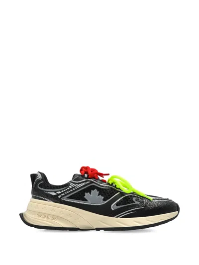 Dsquared2 Sprinter Leaf-appliqué Sneakers In Multi