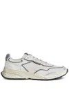 Dsquared2 Sprinter Silver Leather Mesh Running Sneakers In White