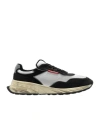 Dsquared2 Leather Sneakers With Chunky Sole And Distressed Finish In Black