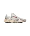 Dsquared2 Sprinter Silver Leather Mesh Vintage Sneakers In Silver