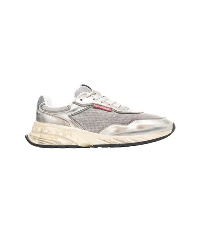 Dsquared2 Sprinter Sneakers With Contrasting Heel Detail In Grey