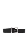 Dsquared2 Square-buckle Leather Belt In Black