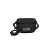 Dsquared2 Square Crossbody Bag In Glossy Black Nylon In Black