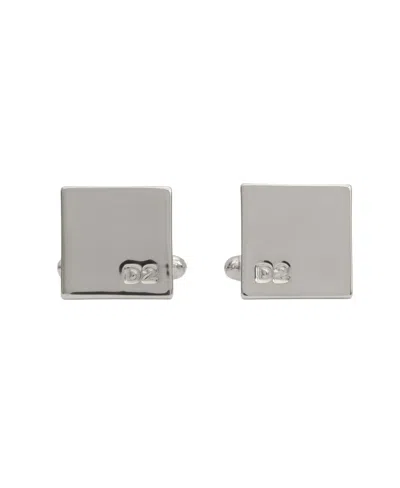 Dsquared2 Square Cufflinks In Gray