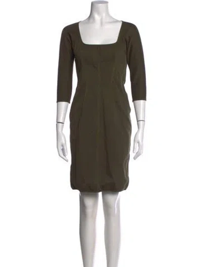 Pre-owned Dsquared2 Square Neckline Knee-length Dress W/ Tags In Green