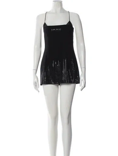 Pre-owned Dsquared2 Square Neckline Mini Dress In Black