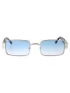 Dsquared2 Rectangle-frame Embellished Sunglasses In Metallic