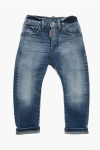 Dsquared2 Sronewashed Jeans With Cuffed Hem In Blue