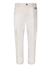 Dsquared2 Men's Cotton Twill Trousers With Embroidery In Beige