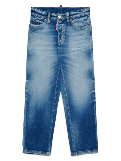 Dsquared2 Stanislav Straight-leg Jeans In 蓝色