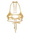 Dsquared2 Star Bikini Top In Gold