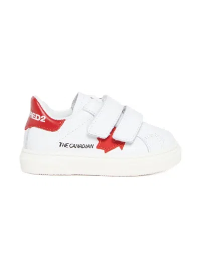DSQUARED2 STAR-EMBELLISHED DOUBLE-STRAP SNEAKERS