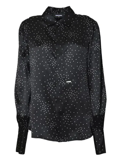 Dsquared2 Star-print Shirt In Black