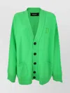 Dsquared2 Statement Knit Cardigan Featuring Pockets In Green