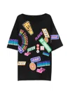 Dsquared2 Sticker-print Oversized T-shirt In Black