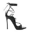 Dsquared2 Open Toe Heeled Sandals For Summer In Black