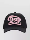 DSQUARED2 STITCHED COTTON BASEBALL CAP WITH CURVED BRIM