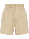 Dsquared2 Big Brother Ripped Cotton Shorts In 中性色