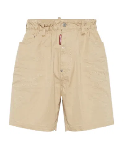 DSQUARED2 STITCHED COTTON SHORTS
