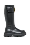 Dsquared2 High Boots With Metal Plate In Black