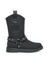Dsquared2 Biker Boots With Studded Strap In Black