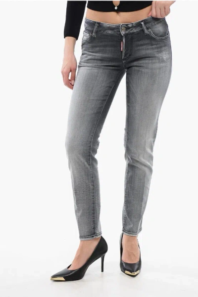 Dsquared2 Stone Washed Jennifer Fit Denims 15cm In Gray