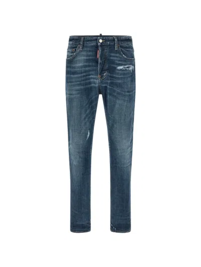 Dsquared2 Stonewashed-effect Straight Jeans In Blue