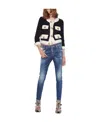 Dsquared2 Stonewashed Skinny Jeans In Blue