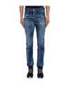 Dsquared2 Stonewashed Slim-leg Jeans In Blue