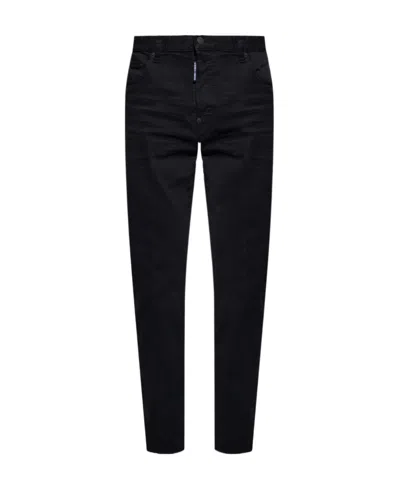 Dsquared2 Straigh-leg Denim Jeans In Black