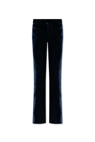 Dsquared2 Logo-plaque Wide-leg Trousers In Blue
