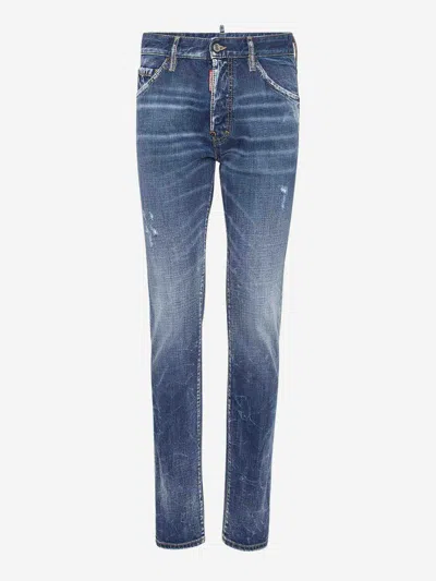 Dsquared2 Straight Denim Jeans In Navy