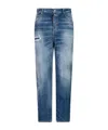 Dsquared2 Straight Distressed Jeans In Blue