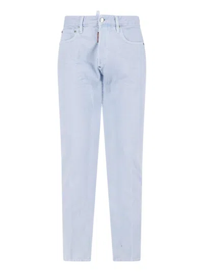 Dsquared2 Straight Jeans In Blue