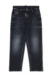 Dsquared2 Kids Logo Patch Distressed Jeans In Black
