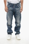 Dsquared2 Straight Leg 642 Jeans With Overlay Design 20cm In Blue
