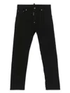 Dsquared2 Straight-leg Black Denim With Classic Five-pocket Design In Black