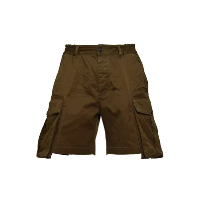 Dsquared2 Straight Leg Cargo Shorts In Beech Brown (khaki)