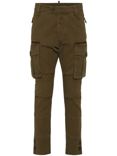 Dsquared2 Straight-leg Cargo Trousers In 褐色